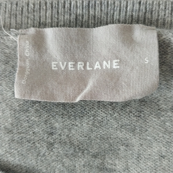 Everlane Heather Grey 100 Percent Cashmere Sweater S - Picture 4 of 12